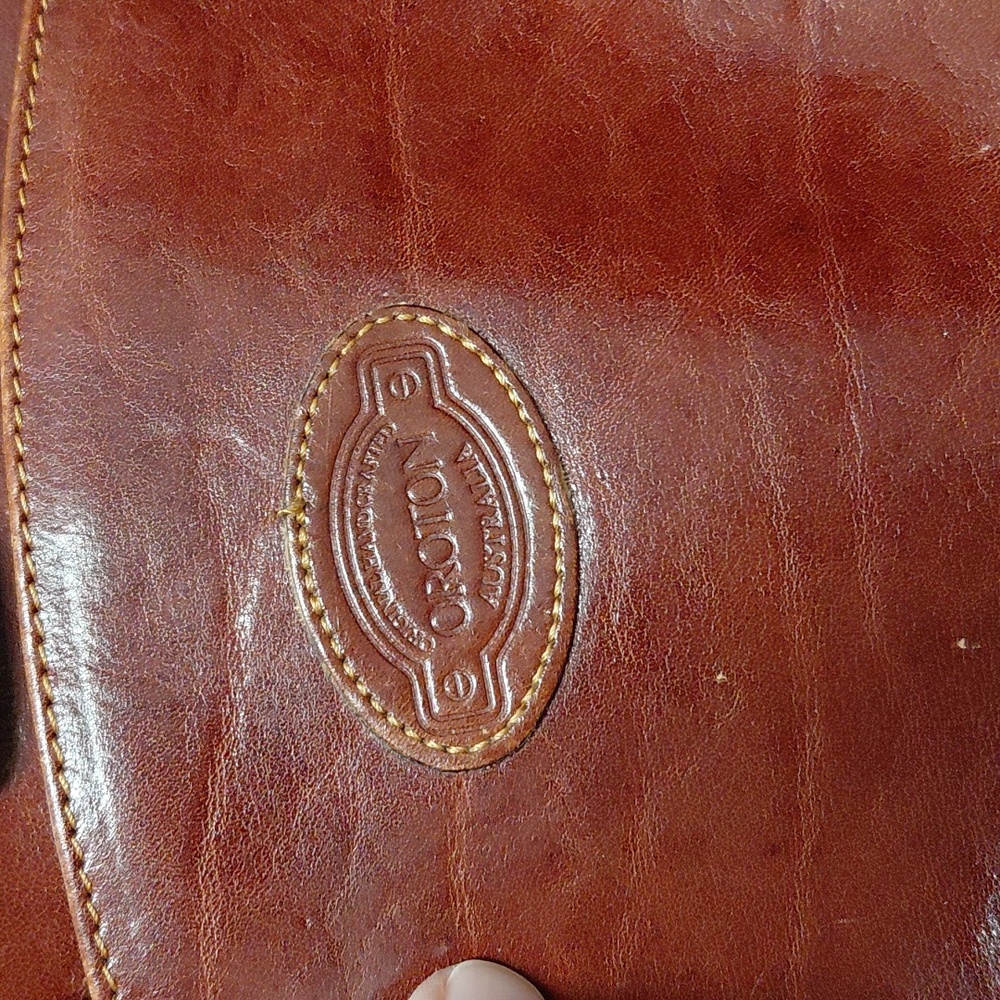 Oroton Brown Leather Handbag - Picture 2 of 10